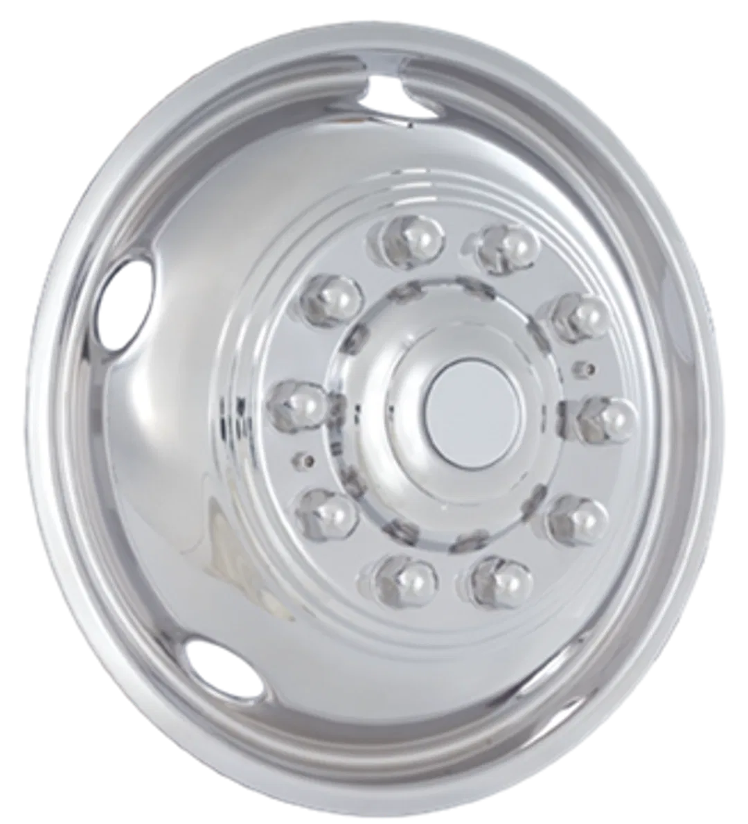 NF25F – PHOENIX USA Wheel Simulator, Fits 19-1/2 Inch Diameter 10 Lug Wheels Polished Stainless Steel Bolt-On Does No...
